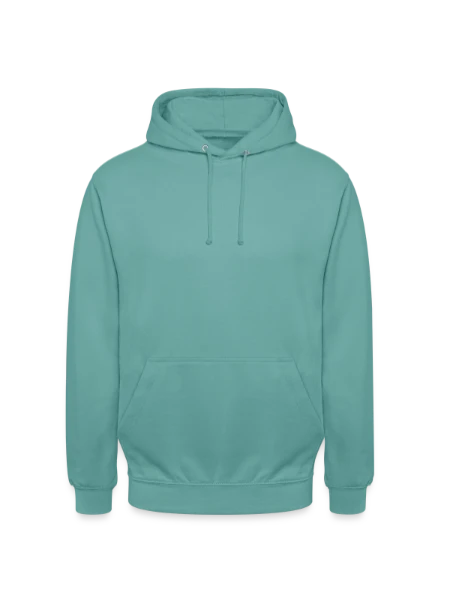 Sweat-shirt à capuche unisexe - turquoise pastel - Devant
