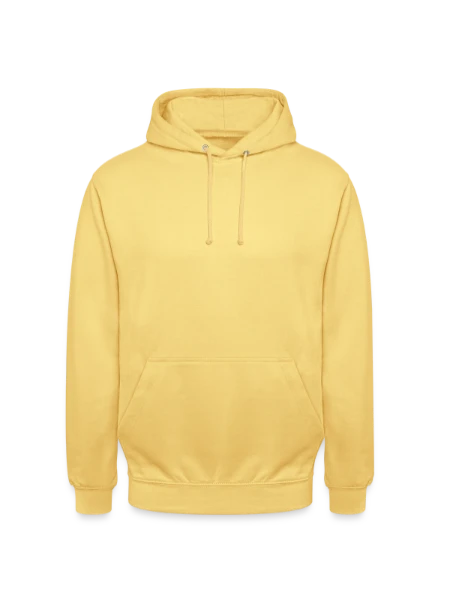Sweat-shirt à capuche unisexe - jaune citron - Devant
