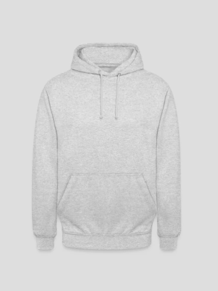 Unisex Hoodie - Hellgrau meliert - Vorne