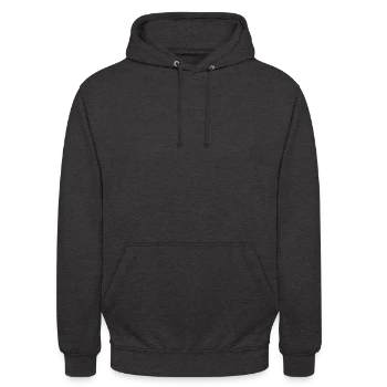 Unisex Hoodie - charcoal grey - Front - Alina (178cm) & Michal (187cm)