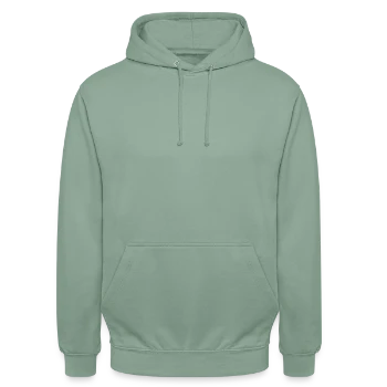 Unisex Hoodie - steel green - Front - Alina (178cm) & Michal (187cm)