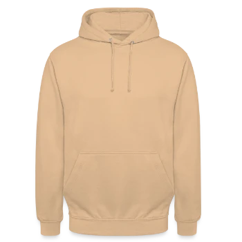 Sweat-shirt à capuche unisexe - pêche - Devant - Alina (178cm) & Michal (187cm)