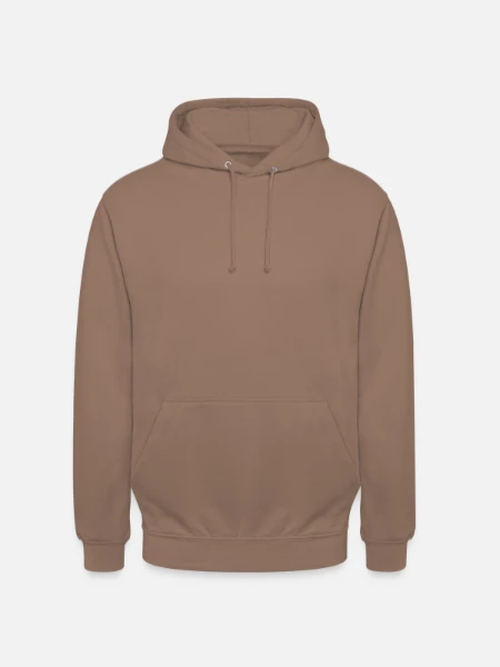Sweat-shirt à capuche unisexe - moka - Devant