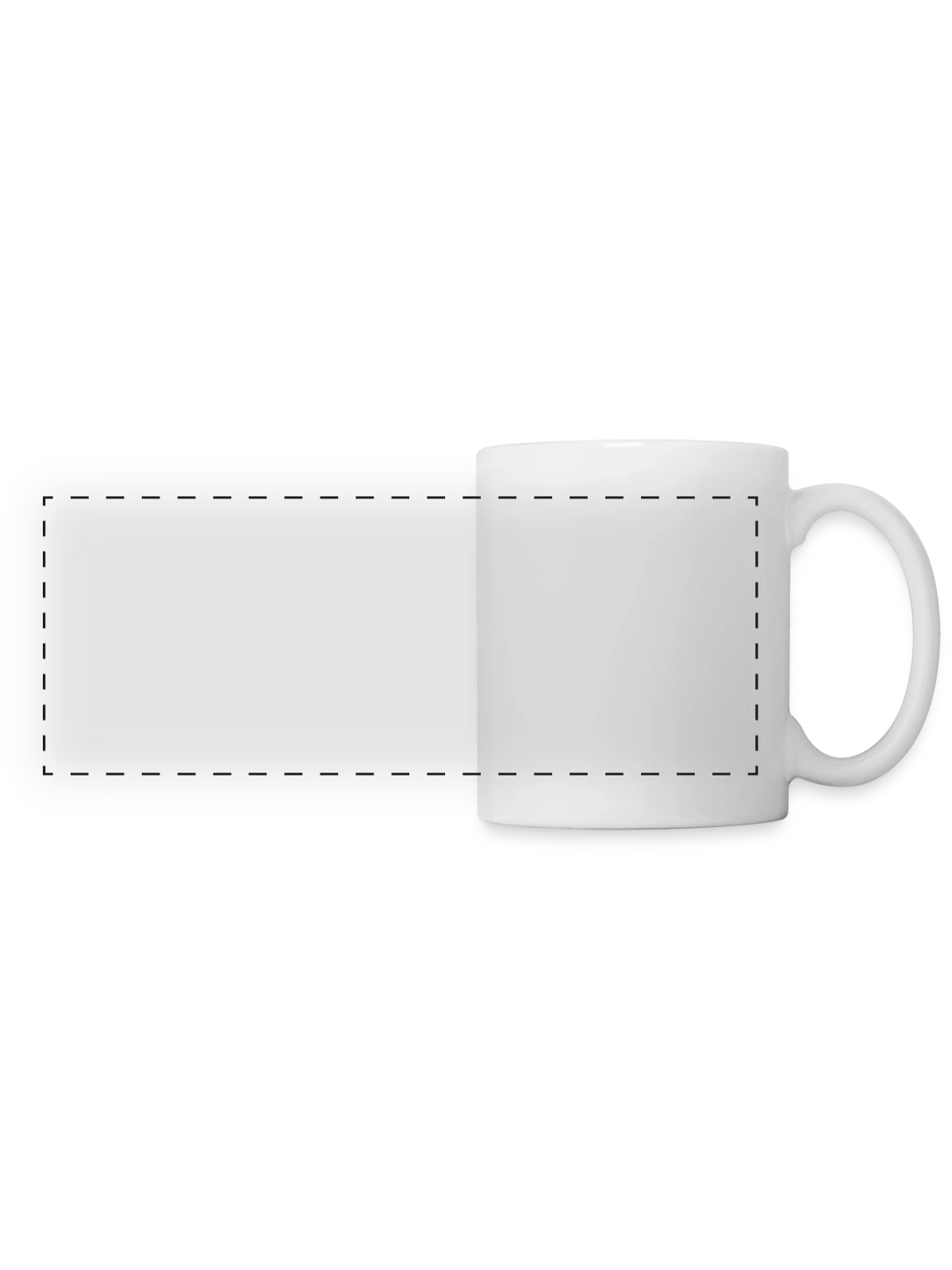 Mug panoramique contrasté et blanc - blanc - Devant