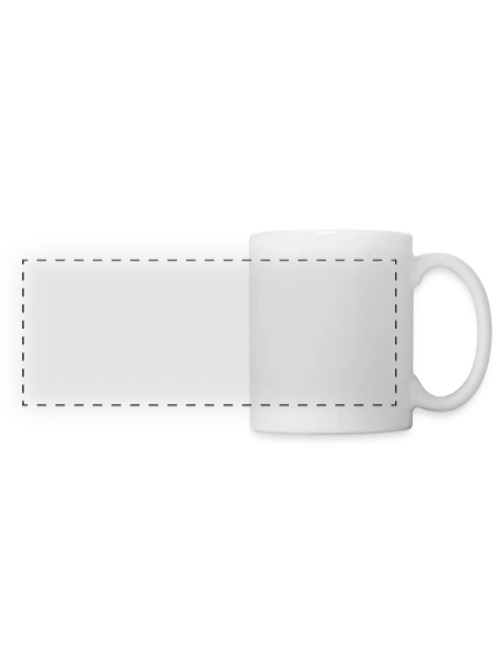 Mug panoramique contrasté et blanc - blanc - Devant