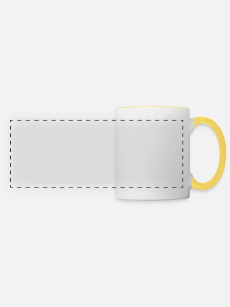 Panoramic Mug - white/yellow - Front