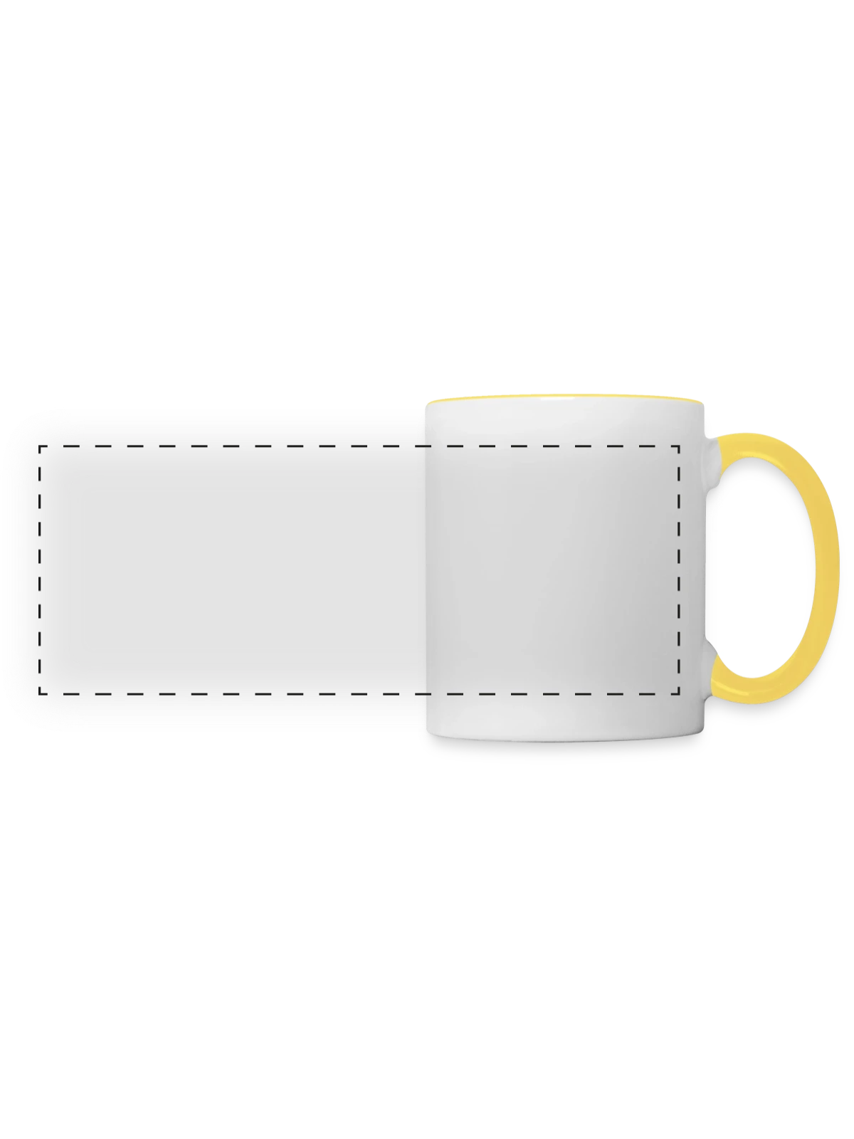 Panoramic Mug - white/yellow - Front