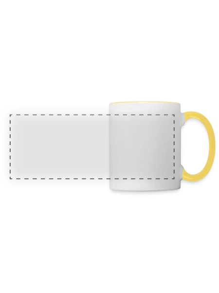 Panoramic Mug - white/yellow - Front