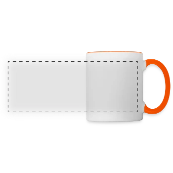 Panoramic Mug - white/orange - Front