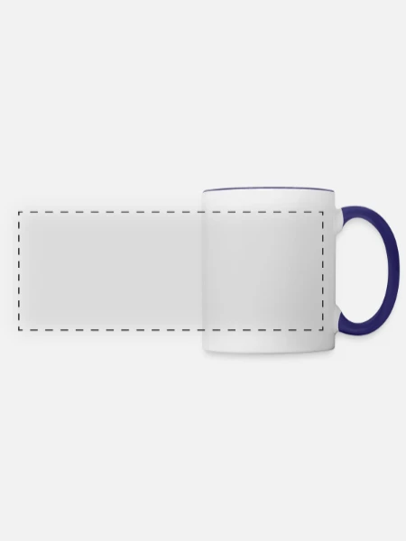 Panoramic Mug - white/cobalt blue - Front
