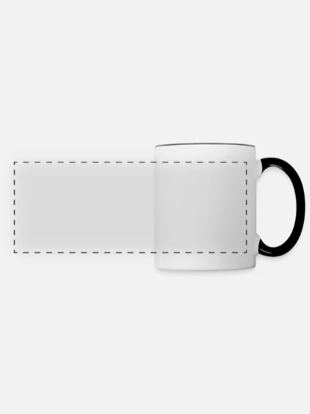 Panoramic Mug - white/black - Front