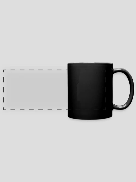 Panorama-Tasse farbig - Schwarz - Vorne