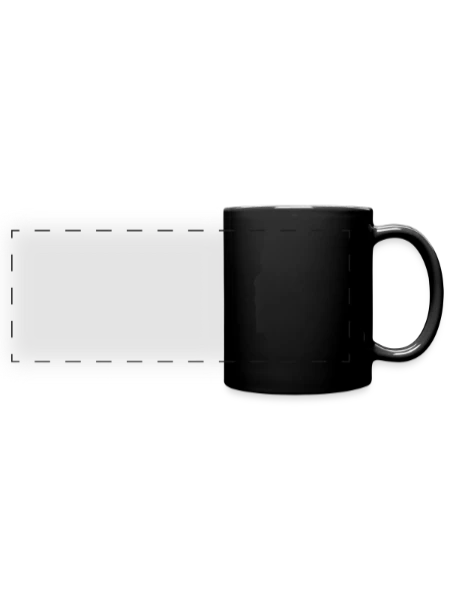 Mug panoramique uni - noir - Devant
