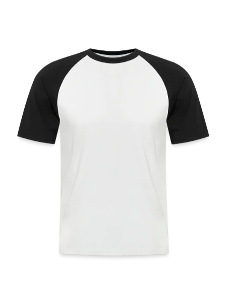 Men's Baseball T-Shirt - white/black - Front