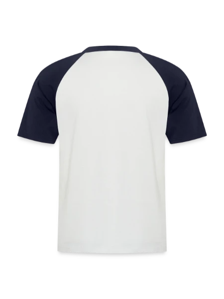 Men's Baseball T-Shirt - white/navy - Back