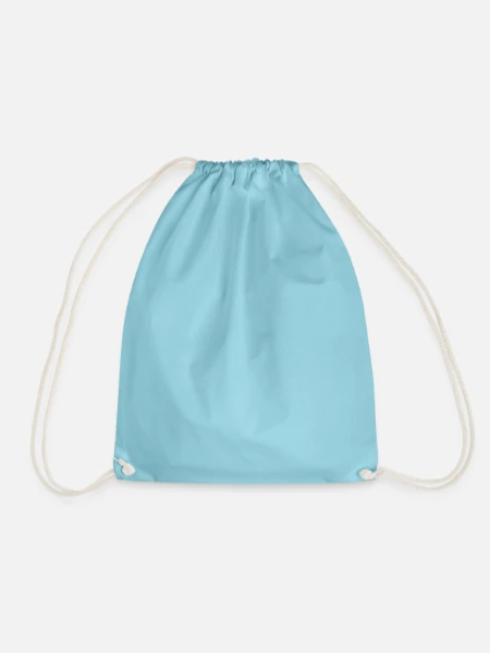 Drawstring Bag - aqua - Front