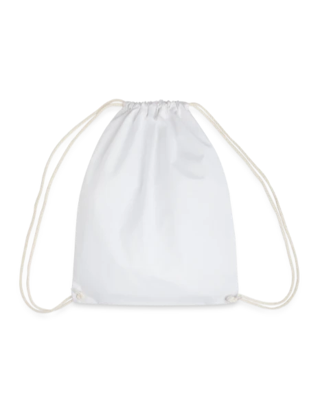 Drawstring Bag - white - Front