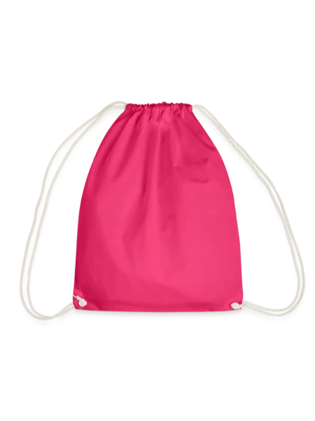 Drawstring Bag - fuchsia - Front