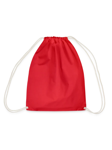 Drawstring Bag - red - Back