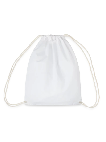 Drawstring Bag - white - Back