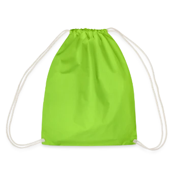 Drawstring Bag - neon green - Back