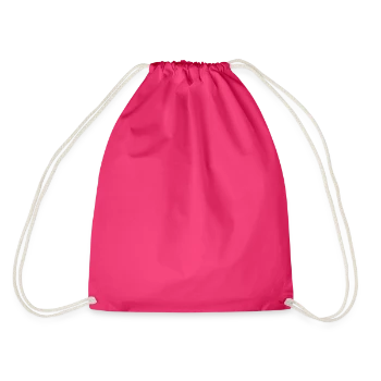 Drawstring Bag - fuchsia - Back