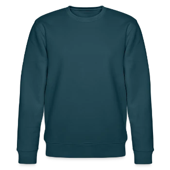 Sweat bio CHANGER Stanley/Stella Unisexe - bleu pétrole foncé - Devant - Jaron (178cm) & Liana (172cm)