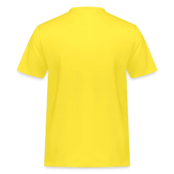 Men's Workwear T-Shirt - yellow - Back - AI Model Male 185 dark (185cm)