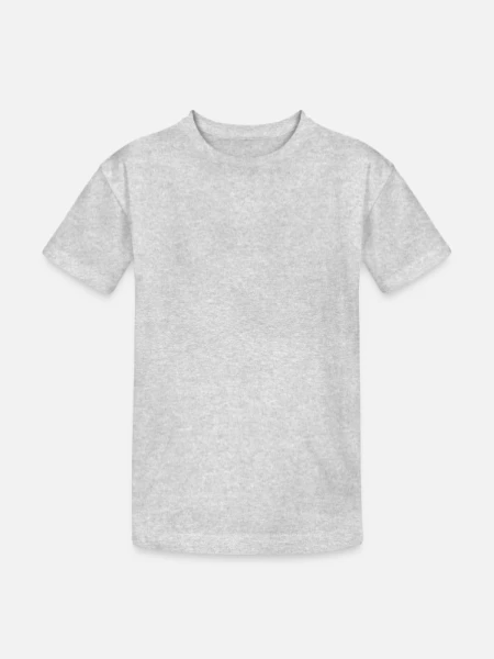 T-shirt coton épais ado - gris chiné - Devant