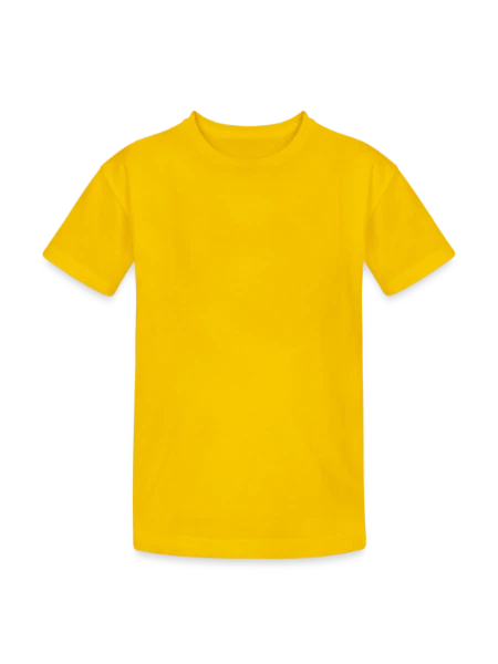 T-shirt coton épais ado - jaune d'œuf - Devant