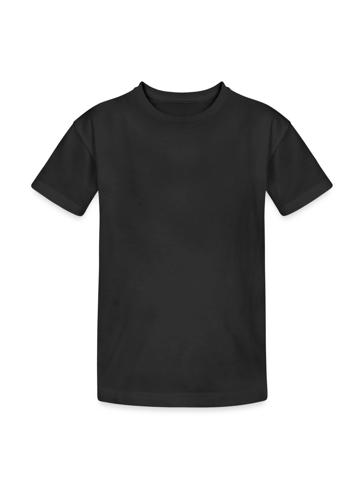 T-shirt coton épais ado - noir - Devant