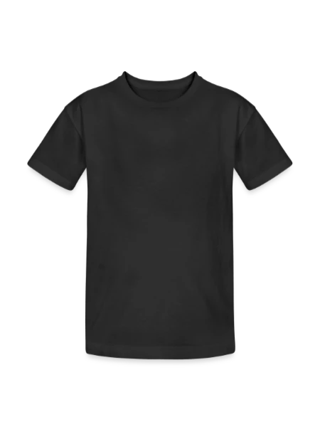 T-shirt coton épais ado - noir - Devant
