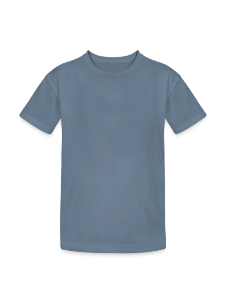 Teenager Heavy Cotton T-Shirt - Blaugrau - Vorne