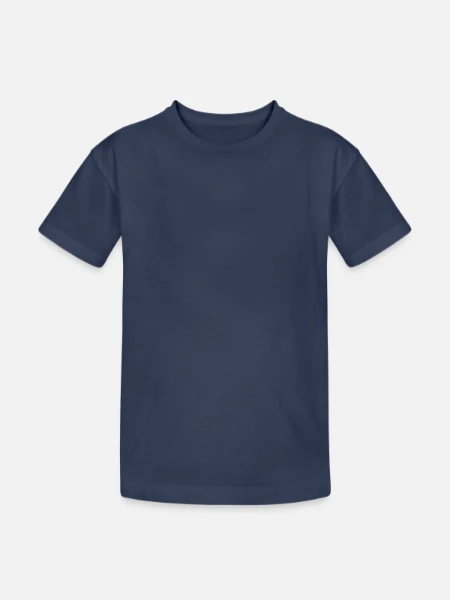 T-shirt coton épais ado - bleu marine - Devant