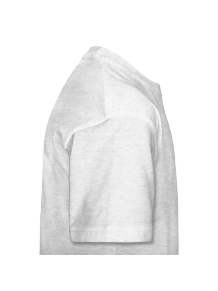 T-shirt coton épais ado - blanc chiné - Droite