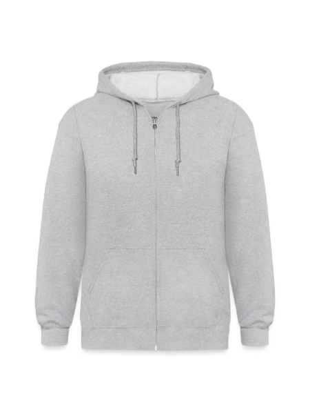 Unisex Heavyweight Kapuzenjacke - Grau meliert - Vorne