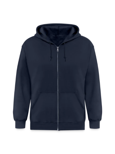 Unisex Heavyweight Hooded Jacket - navy - Front