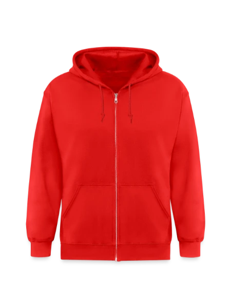 Unisex Heavyweight Hooded Jacket - red - Front