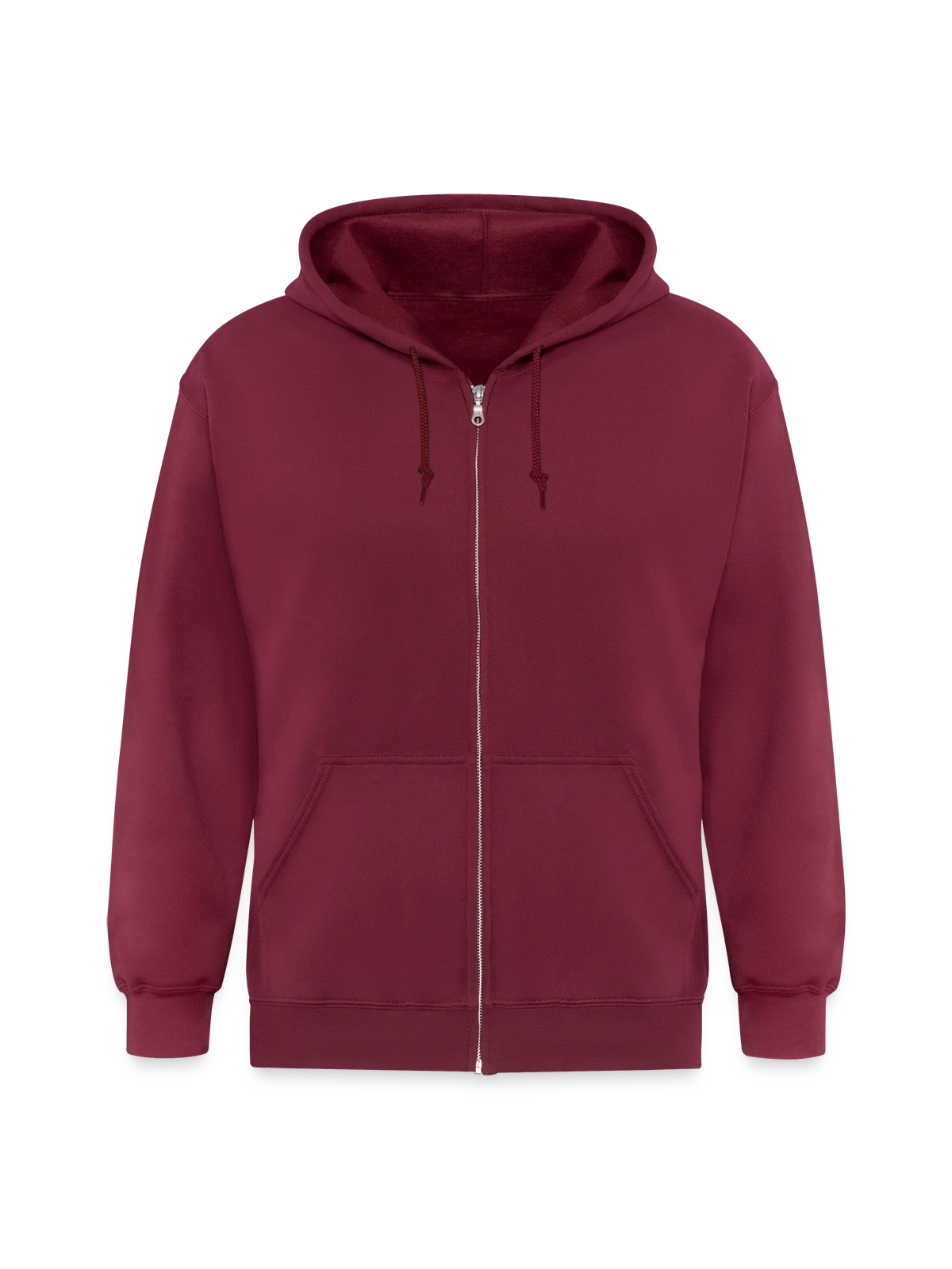 Unisex Heavyweight Hooded Jacket - maroon - Front