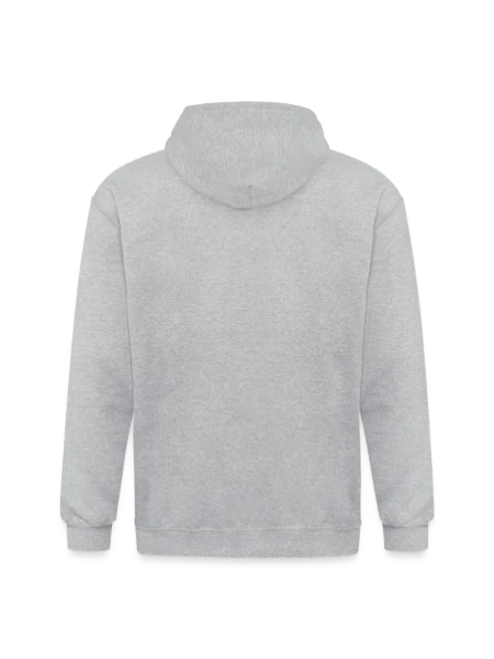 Unisex Heavyweight Hooded Jacket - heather grey - Back