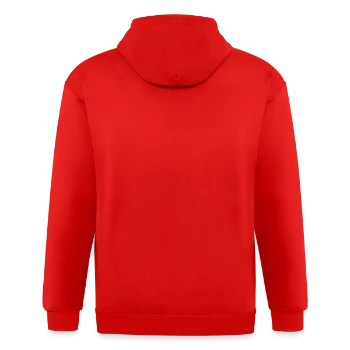 Unisex Heavyweight Hooded Jacket - red - Back