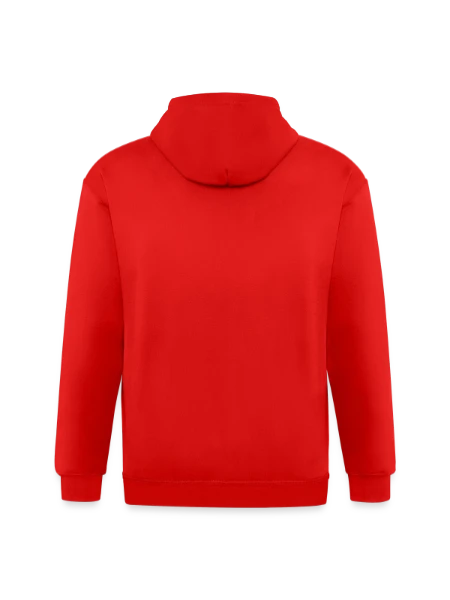Unisex Heavyweight Hooded Jacket - red - Back
