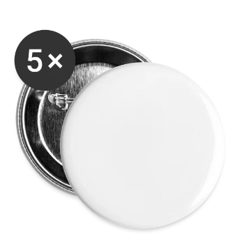 Buttons large 2.2''/56 mm (5-pack) - white - Front