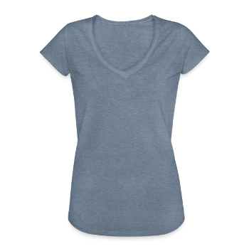 Frauen Vintage T-Shirt - Vintage Denim - Vorne - Danielle (179cm)