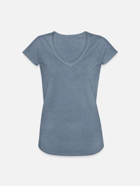 Frauen Vintage T-Shirt - Vintage Denim - Vorne