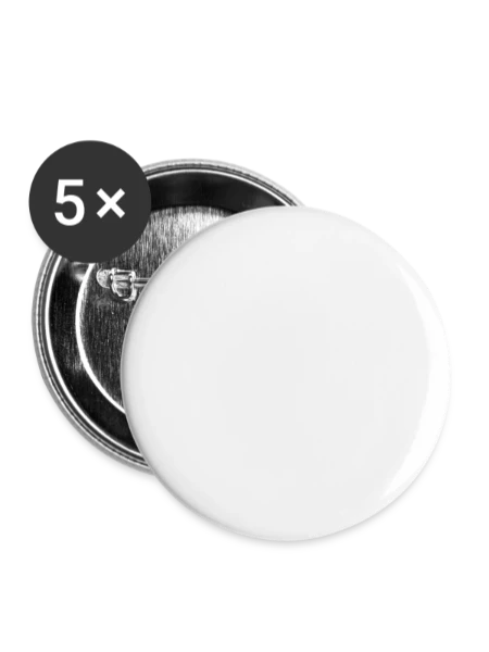 Buttons medium 1.26"/32 mm (5-pack) - white - Front