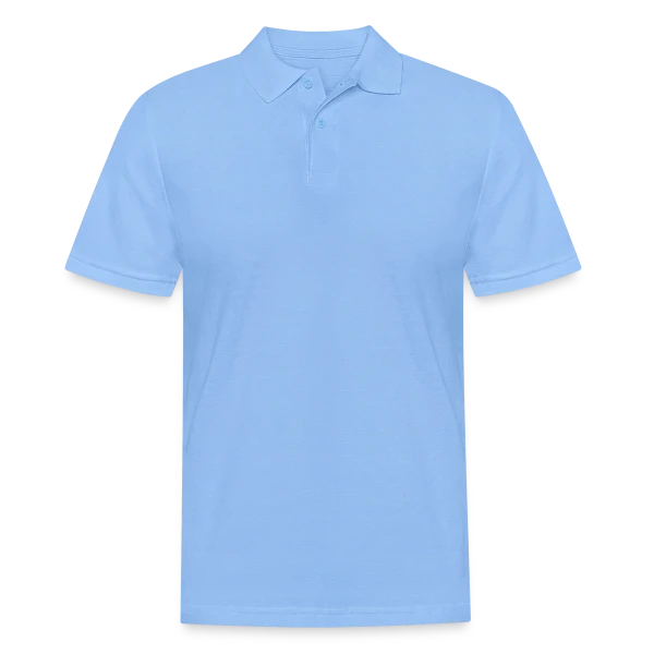 Polo Homme personnalisé - Aperçu en couleur bleu ciel
