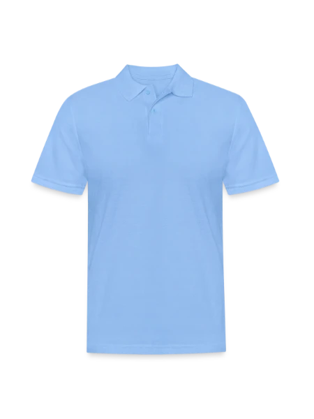 Männer Poloshirt - Himmelblau - Vorne