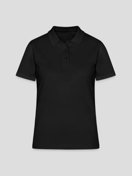 Frauen Polo Shirt - Schwarz - Vorne