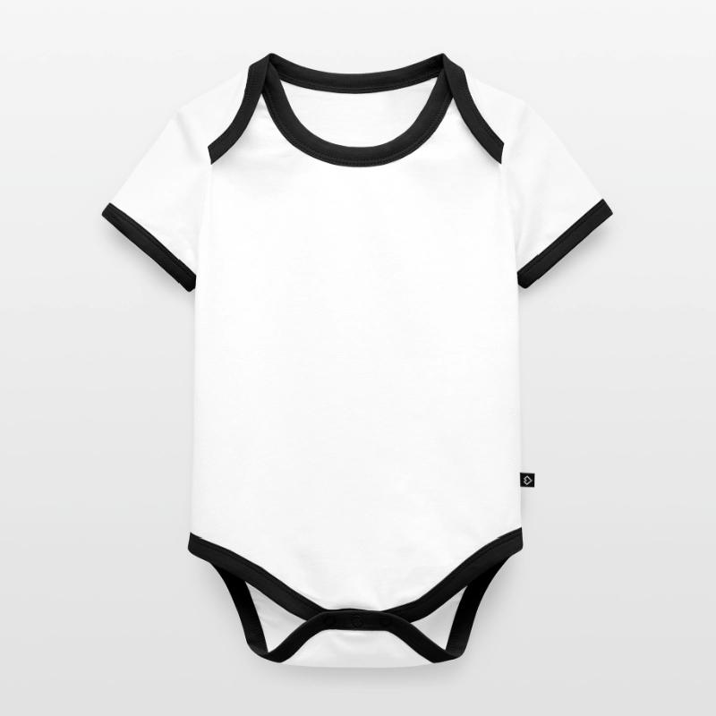 Body Bébé bio contrasté manches courtes